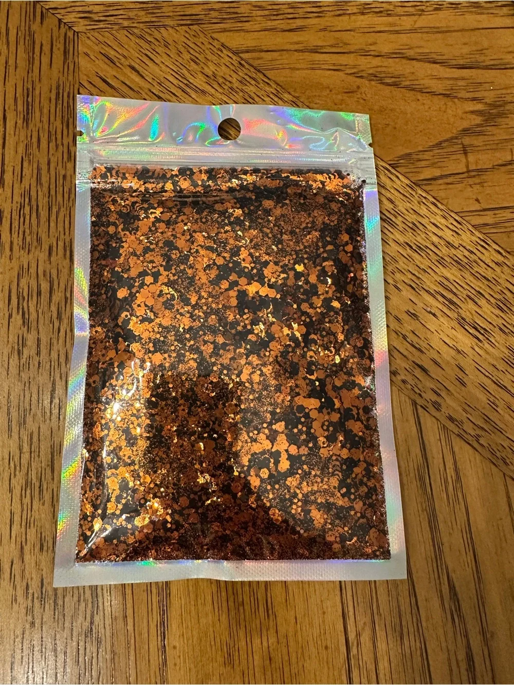 Assorted Iridescent Chunky Glitter Mixes - Multi-Color Orange, gold, 10 packs.